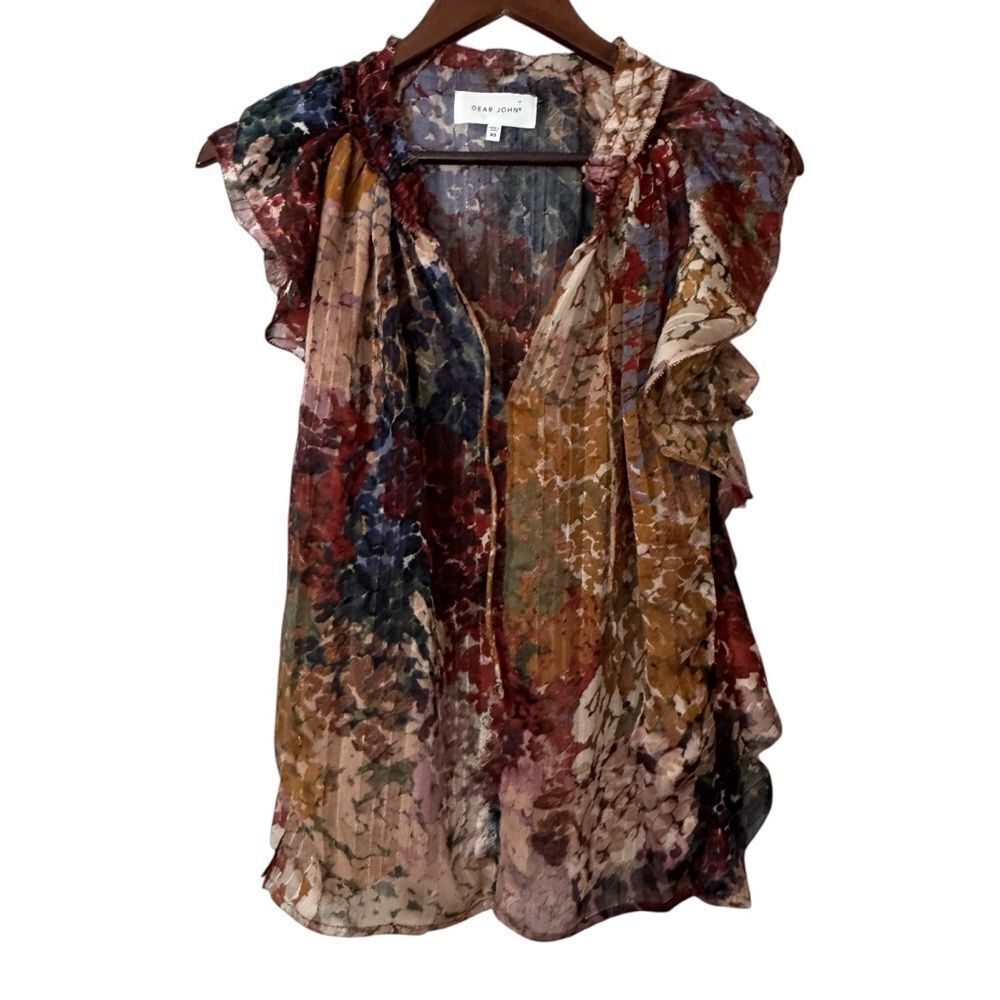 Dear John Multicolor Ruffle Blouse